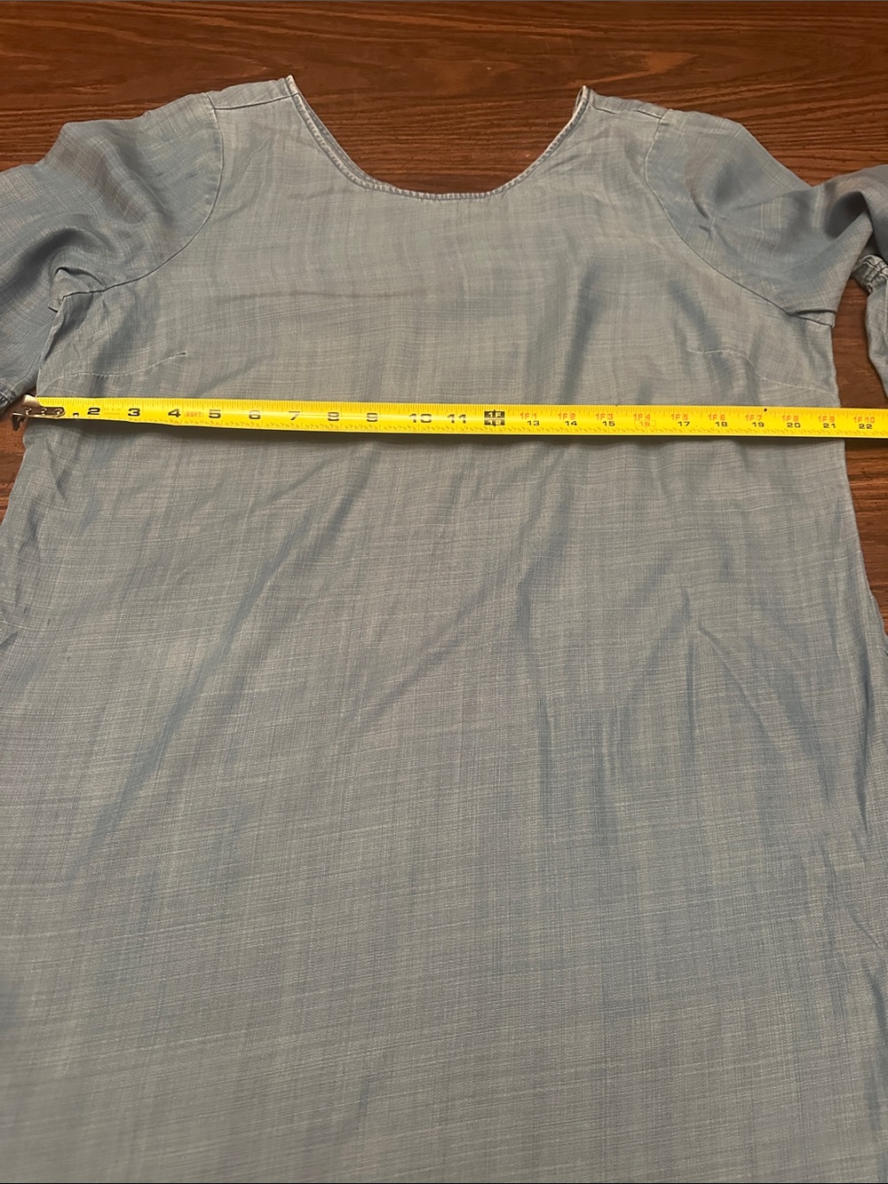 Tommy Bahama Light Blue 3/4 Sleeve Chambray dress - Picture 7 of 8